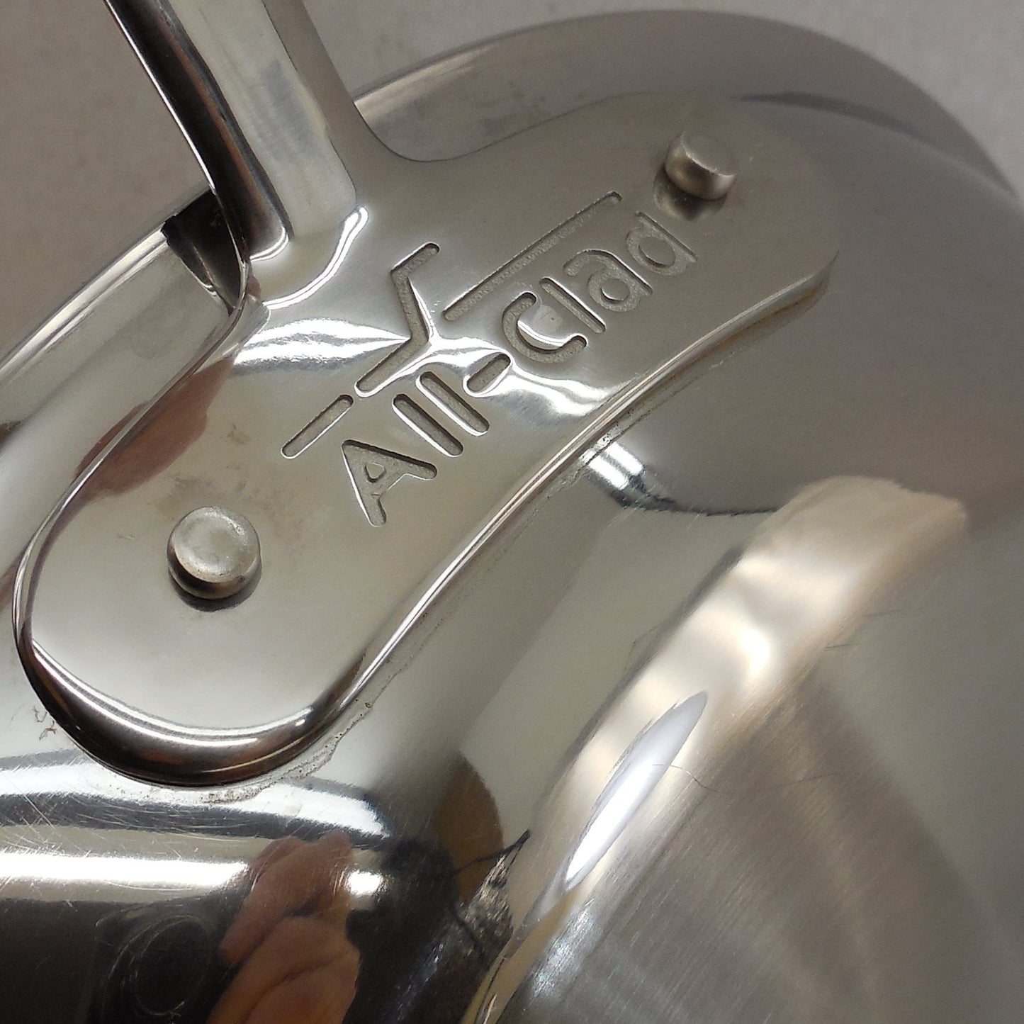 All-Clad USA D3 Stainless Tri-Ply 12" Fry Pan Skillet Lid Cleaned Polished