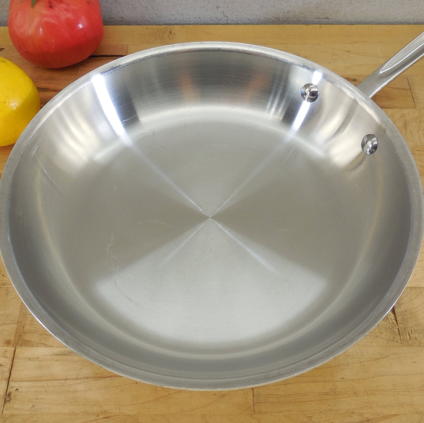 All-Clad USA Stainless Tri-Ply 10.5" Fry Pan Skillet Cleaned Polished