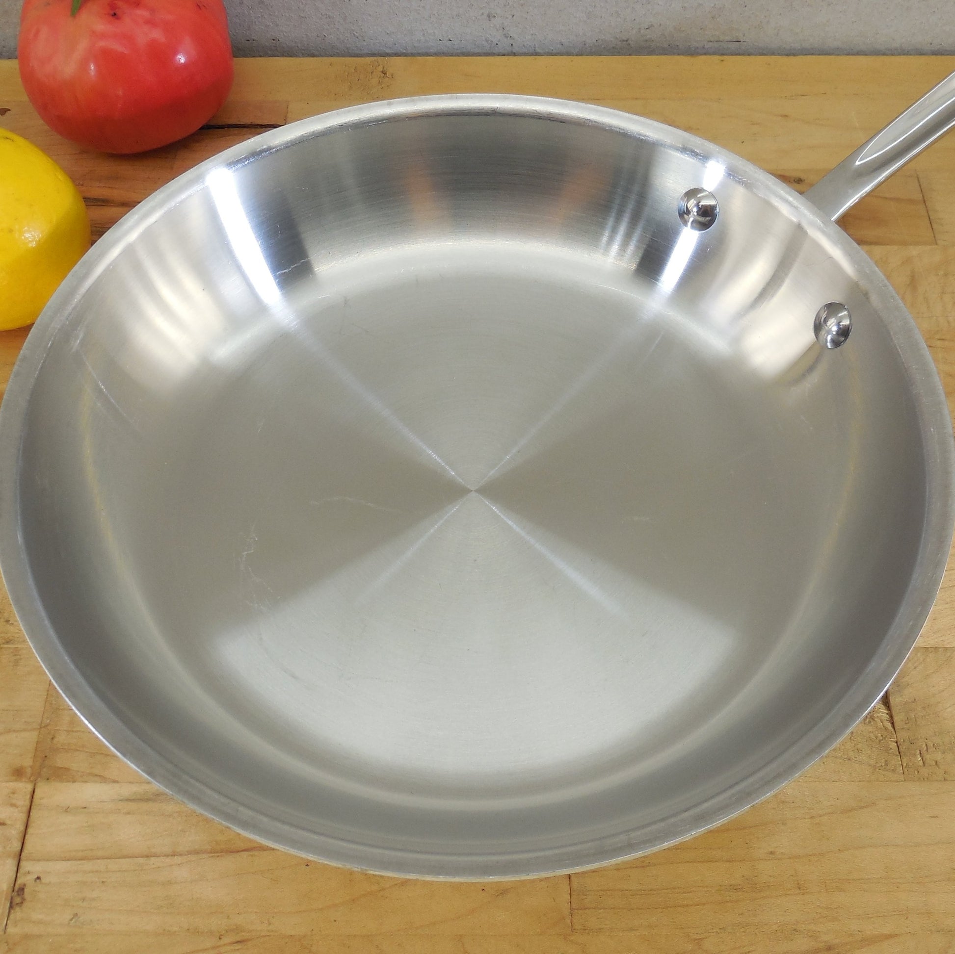 All-Clad USA Stainless Tri-Ply 10.5" Fry Pan Skillet Cleaned Polished