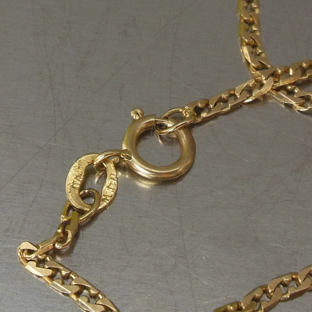 Italy Unbranded 14K Yellow Gold Chain Necklace 21" 2mm 4.9 Gr. C Clasp