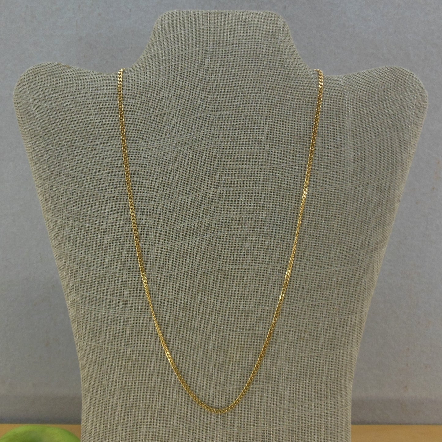 Estate Unbranded 18K Yellow Gold Curb Chain Necklace 20" 3mm 10.8 Gr.