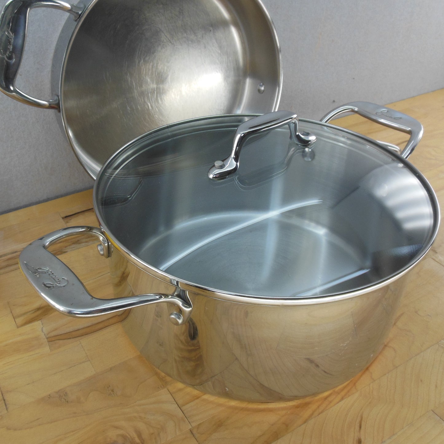 Emeril By All-Clad Stainless Copper Saute Pan 3 Qt. & Stock Pot 6 Qt. Shared Lid
