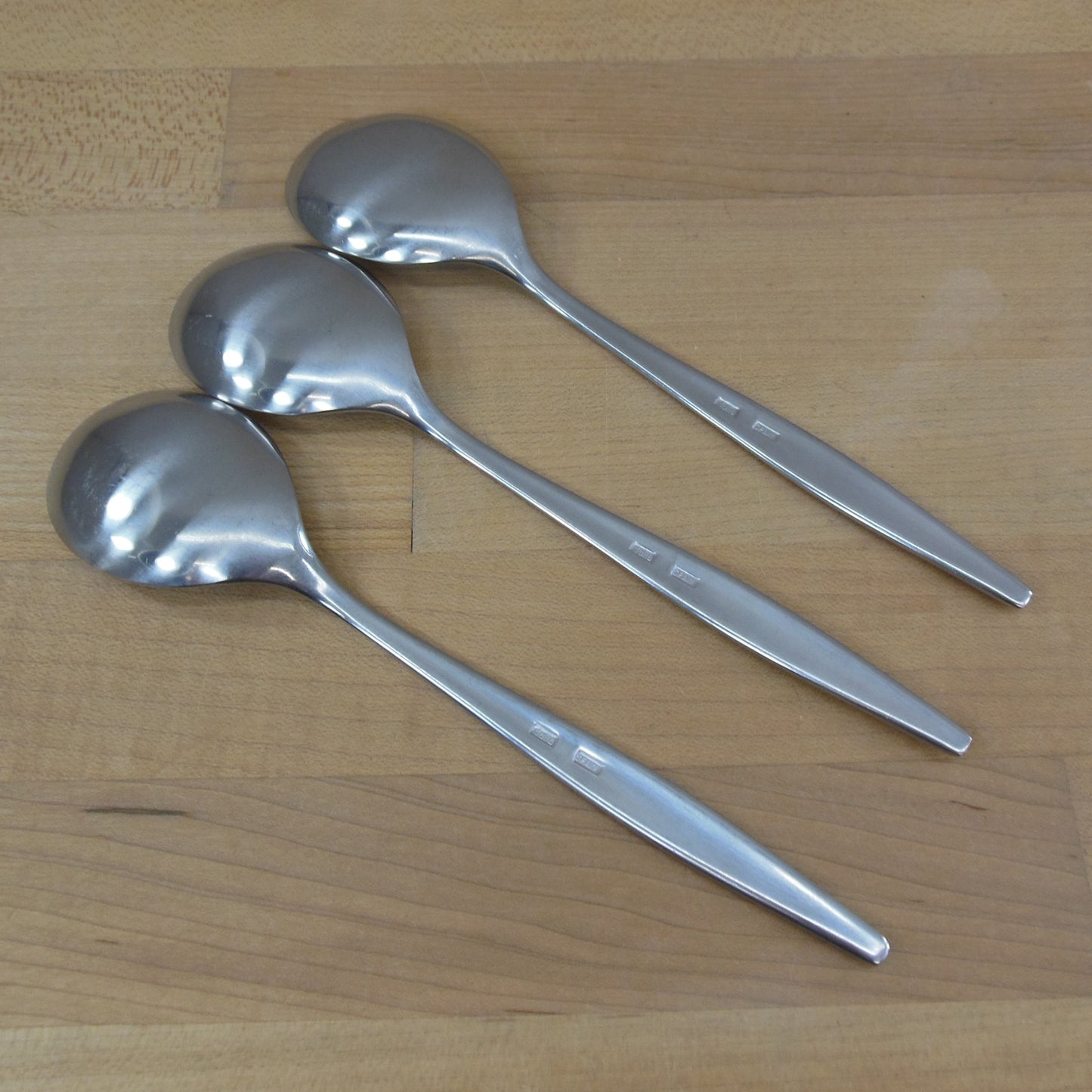 Dalia Spain Braque Modernist Stainless Flatware - 3 Set Place/Soup Spoon Used