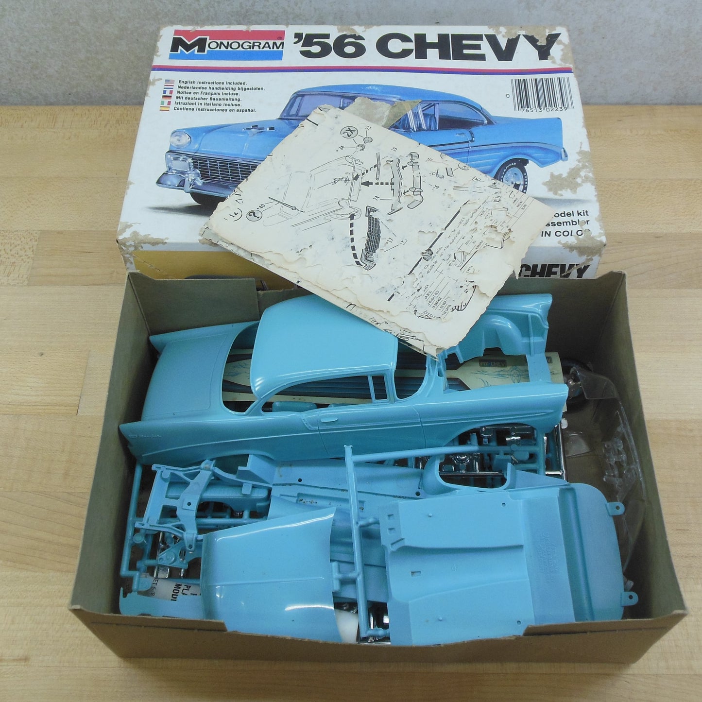 Monogram 1978 '56 Chevy Model 1:24 NOS Damaged Box