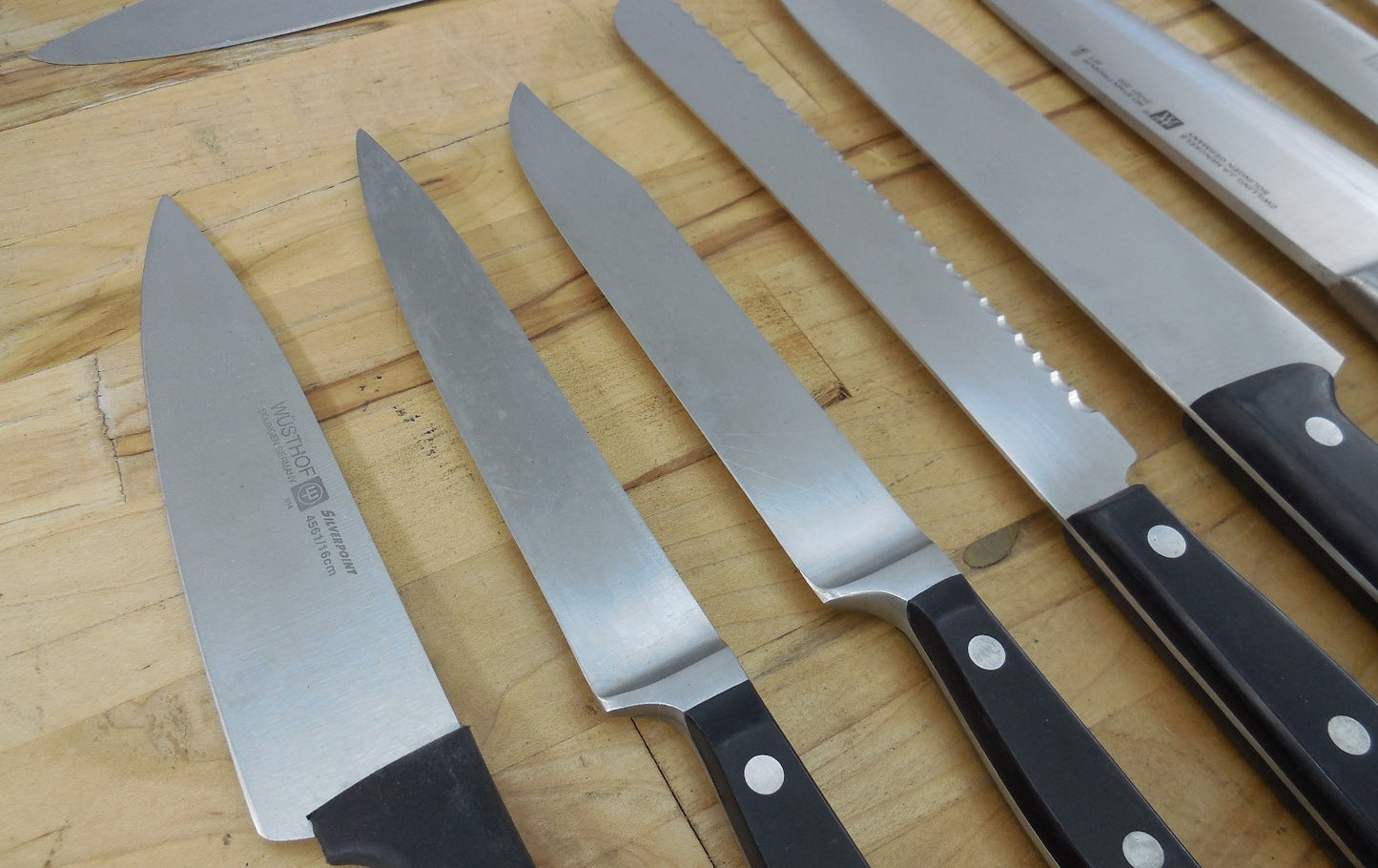 15 Lot Henckels Wusthof Wingen Kitchen Chef Knives Paring Slicing Utility Steak