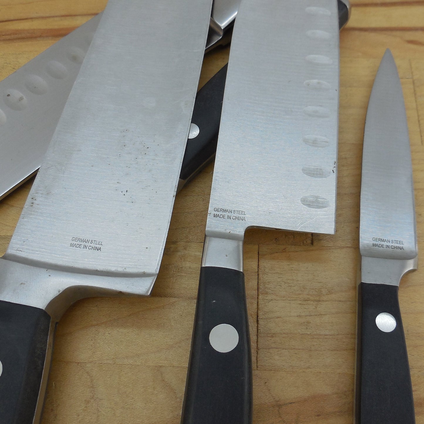 5 Lot Kitchen Knives Calphalon German Steel Cuisinart KitchenAid Chef Paring