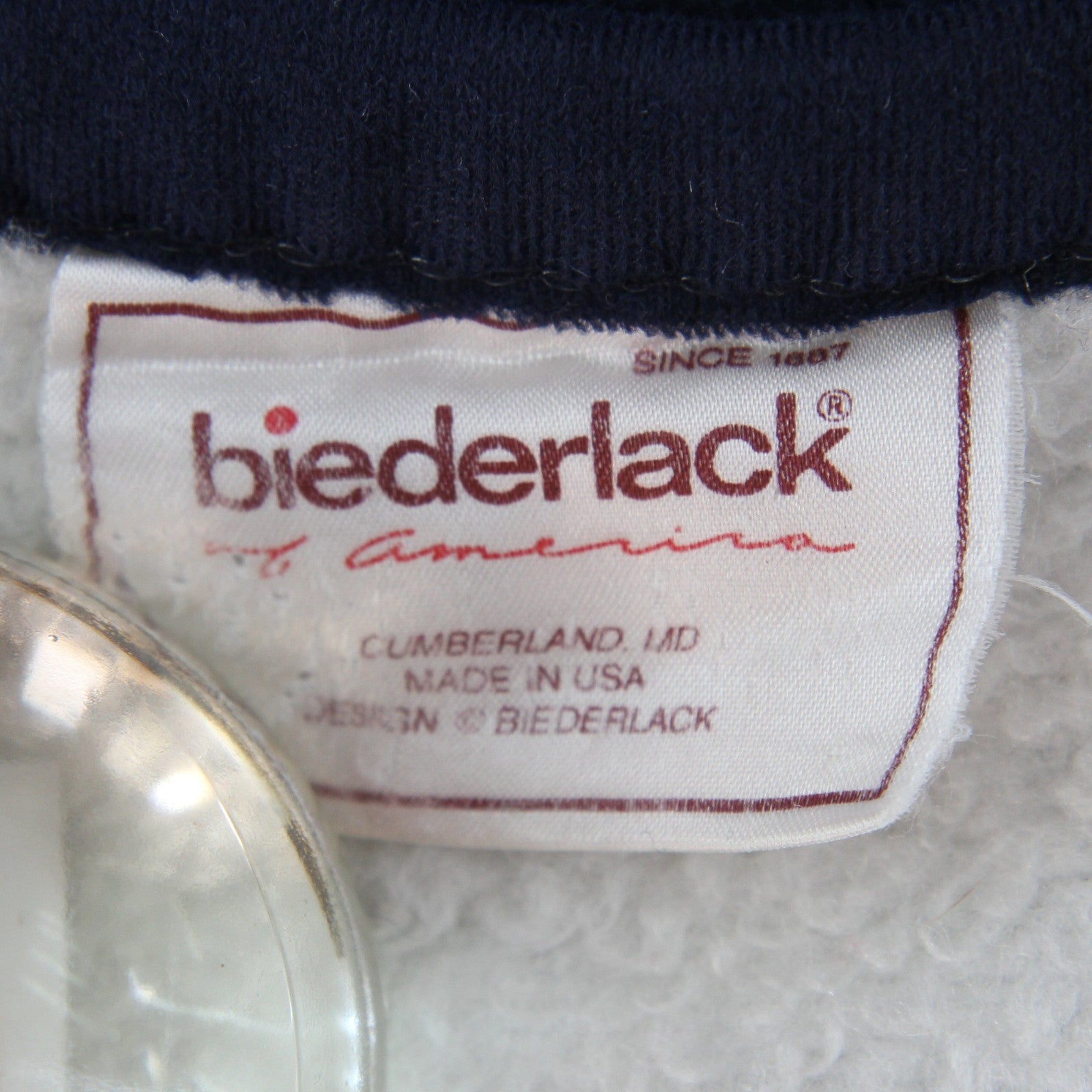 Vintage Biederlack Conneticut Huskies Navy White Blanket Throw 55W X 50L