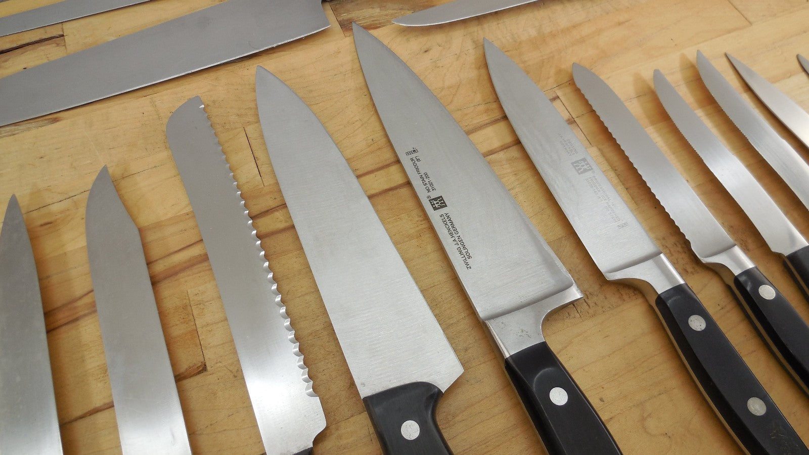 15 Lot Henckels Wusthof Wingen Kitchen Chef Knives Paring Slicing Utility Steak
