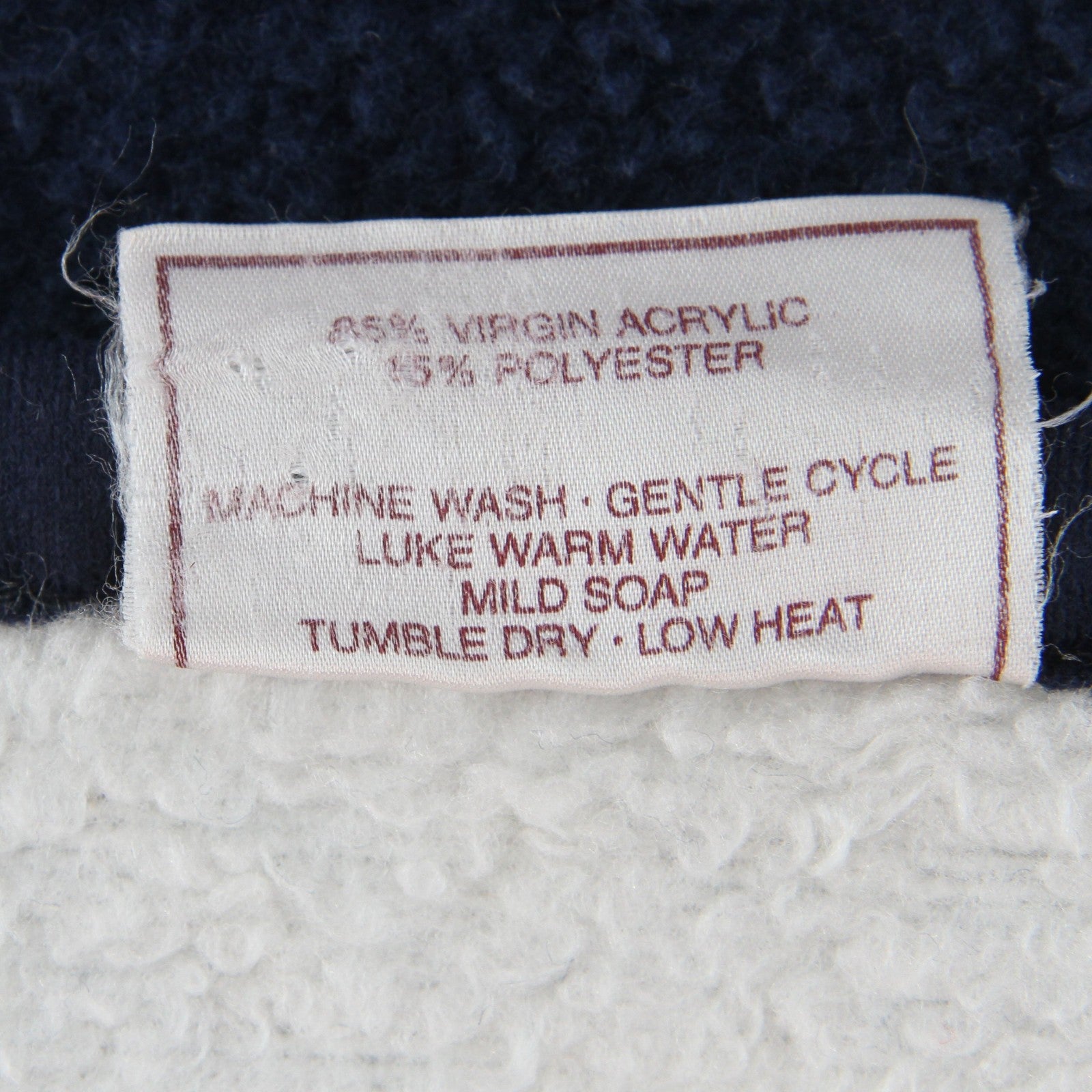 Vintage Biederlack Conneticut Huskies Navy White Blanket Throw 55W X 50L