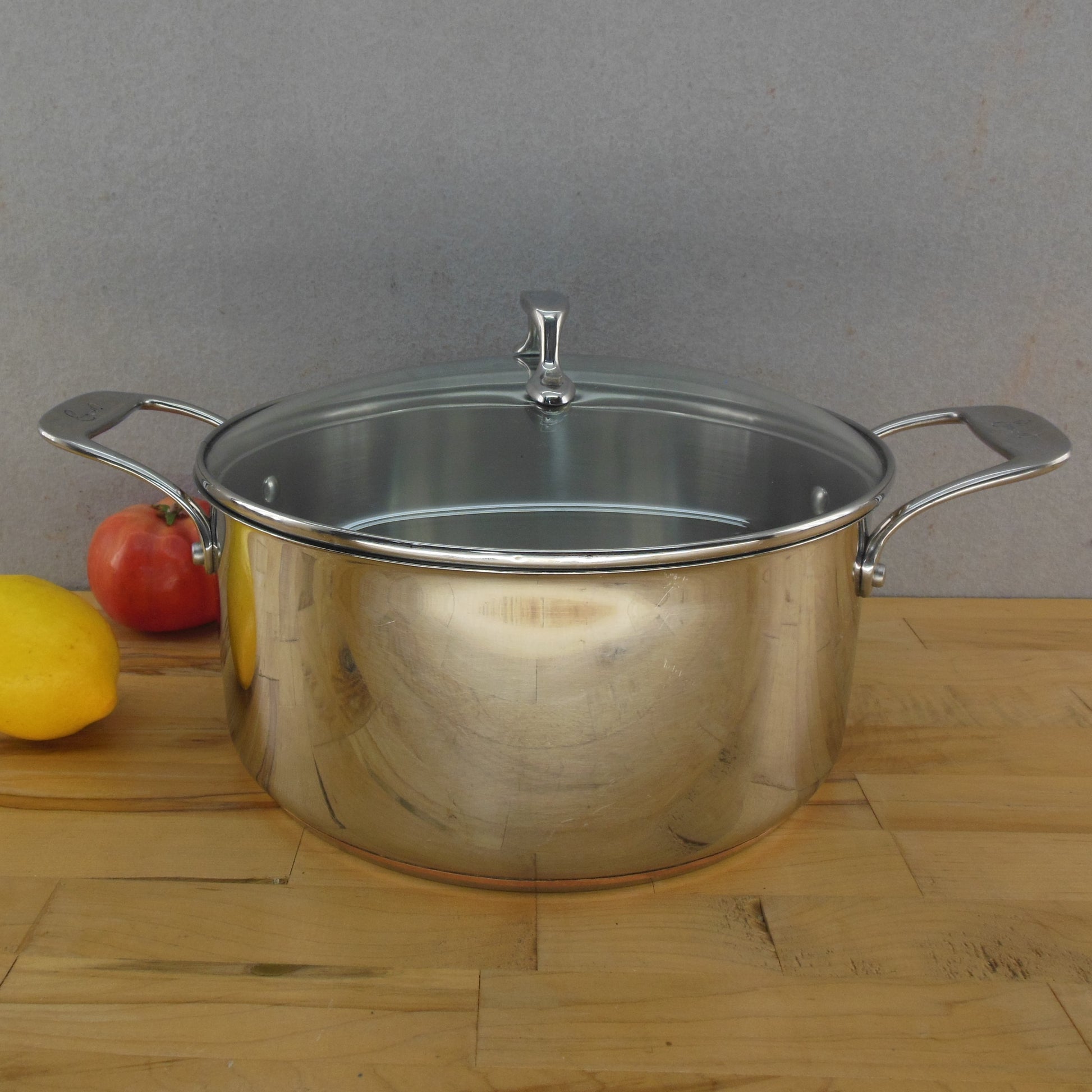 Emeril By All-Clad Stainless Copper Stock Pot 6 Qt. Glass Lid