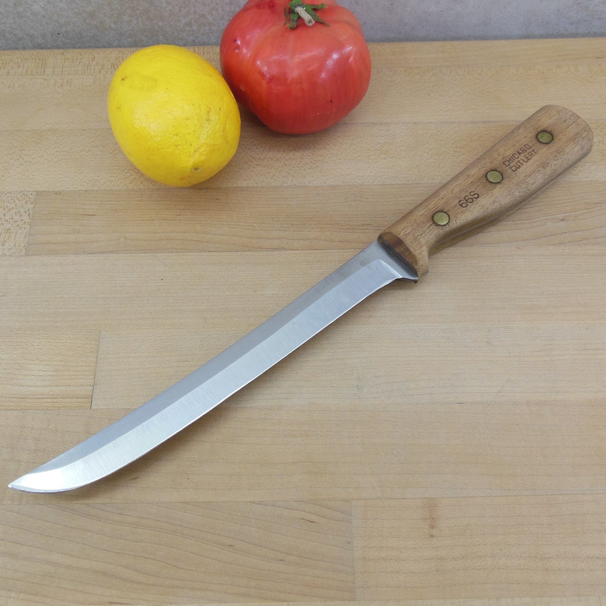 Chicago Cutlery USA 66S Boning 8" Knife - Walnut Handle Stainless Steel
