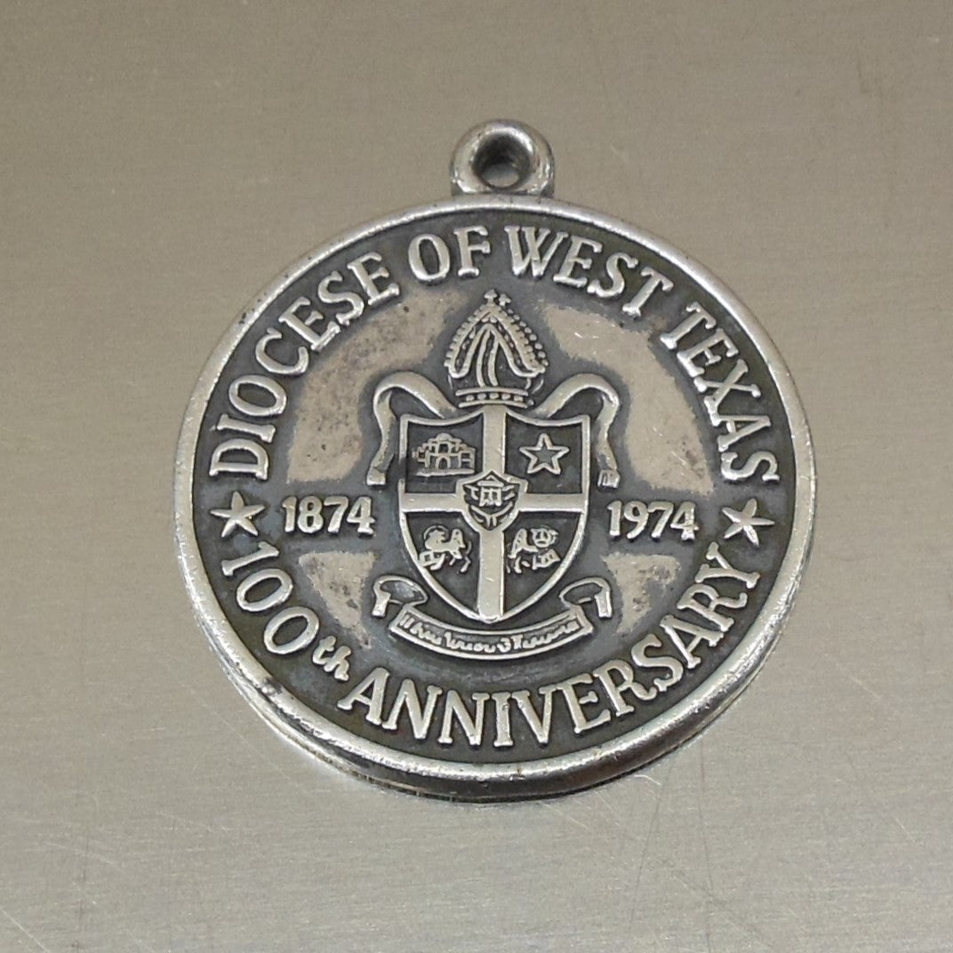 Diocese of West Texas 100th Anniversary Sterling Silver Medallion Pendant 1974 Vintage