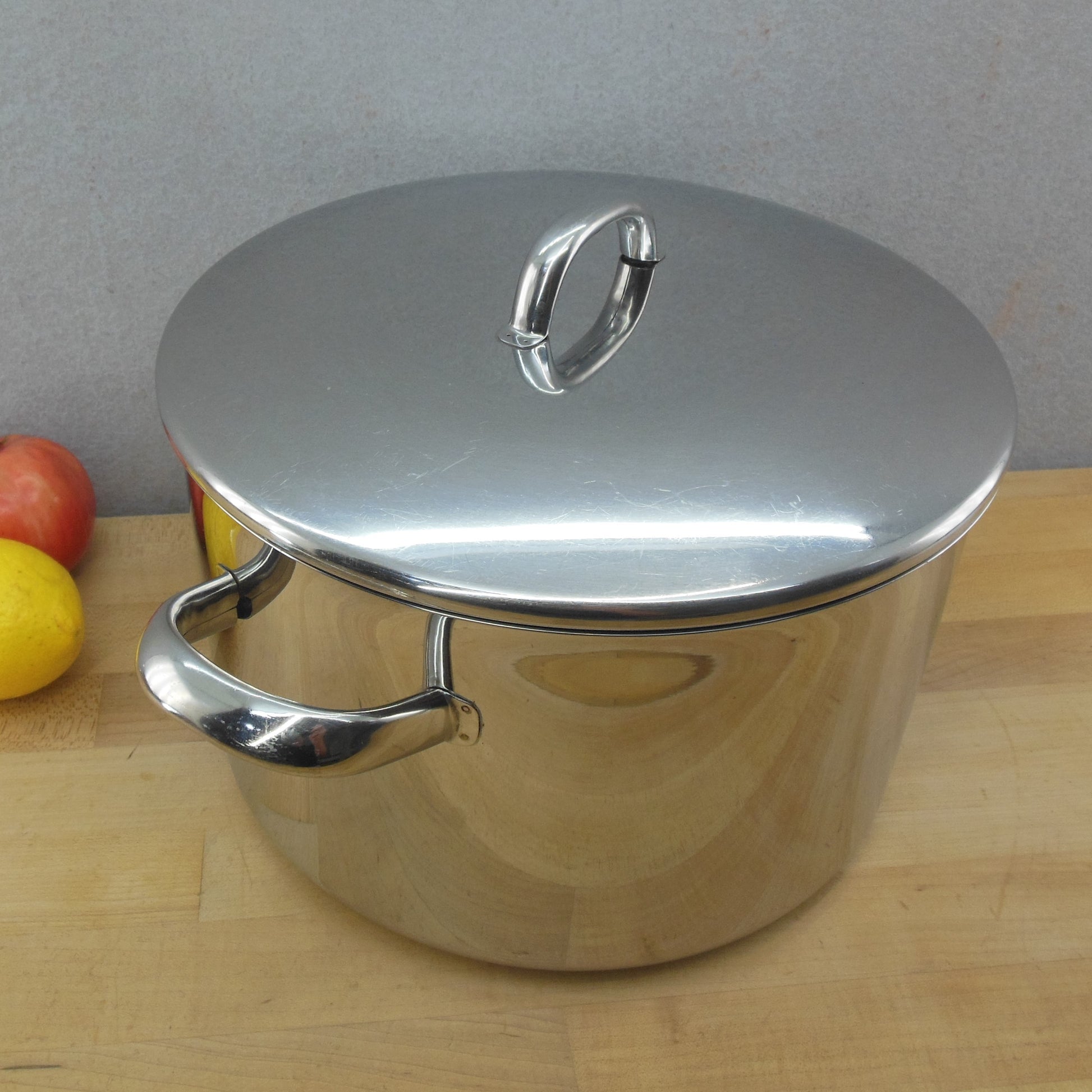 Silampos Portugal Stainless Aluminum Disc Soup Stock Pot 8 Quart Vintage