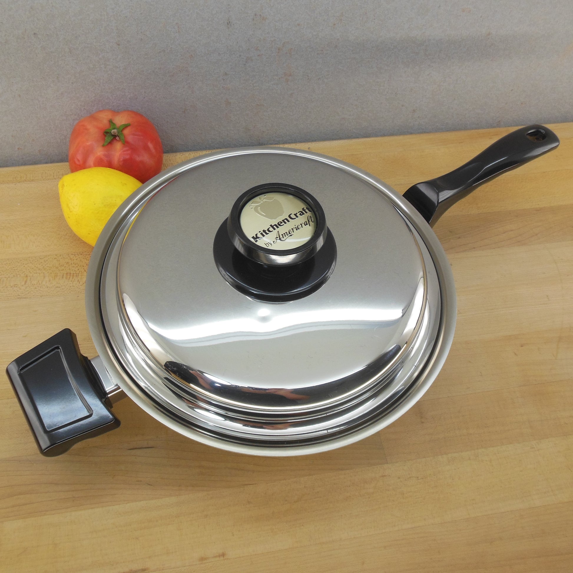 Kitchen Craft Americraft 10" Stainless Gourmet Skillet & Lid 2011