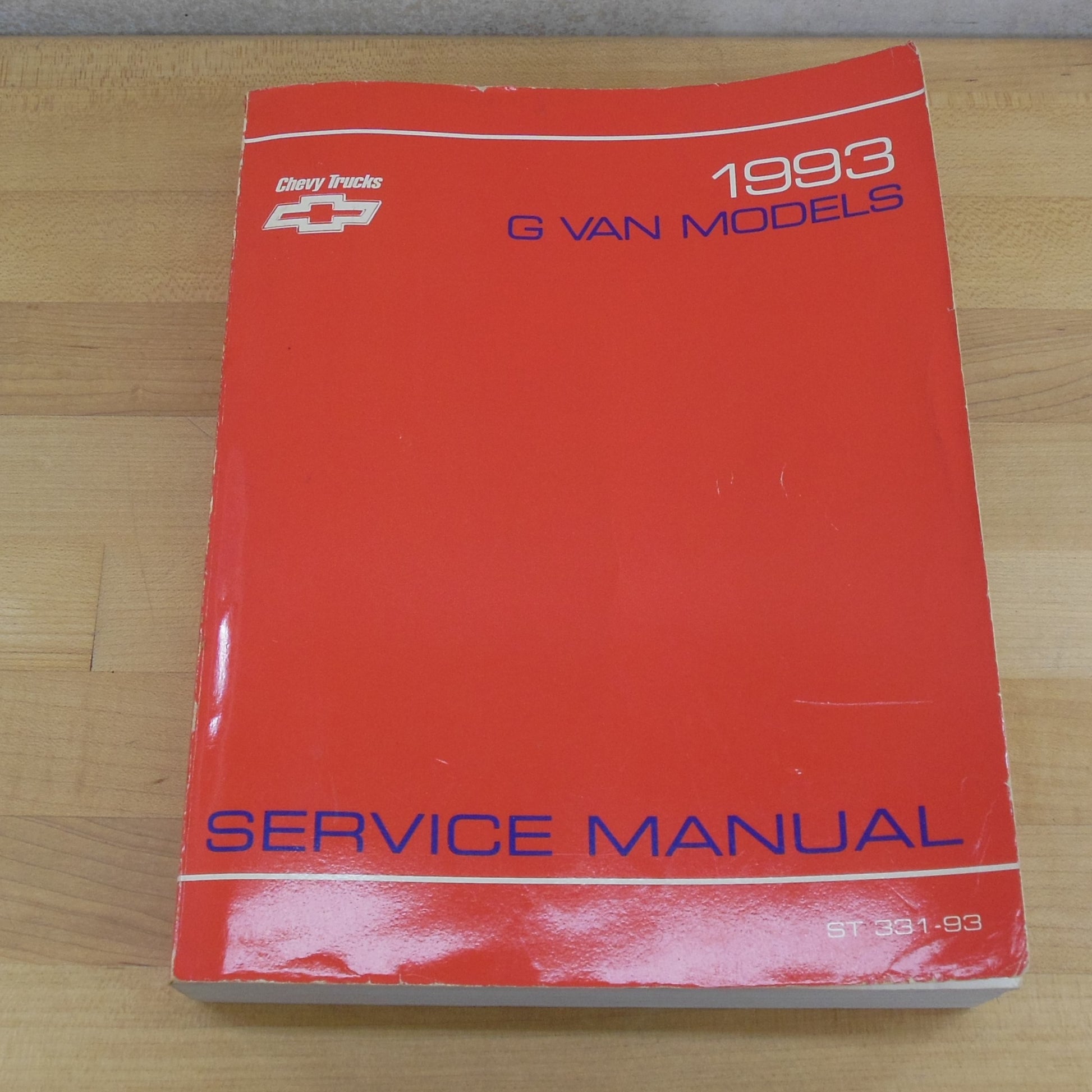 Chevrolet GMC Shop Service Manual 1993 G Van