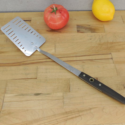 Flint Ekco Spatula Long Black Handle Center Hole 15.25"