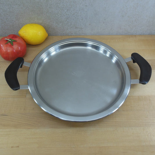 AMC Germany Stainless Thick Disc 11" Griddle Pan Boomerang Handles 7069