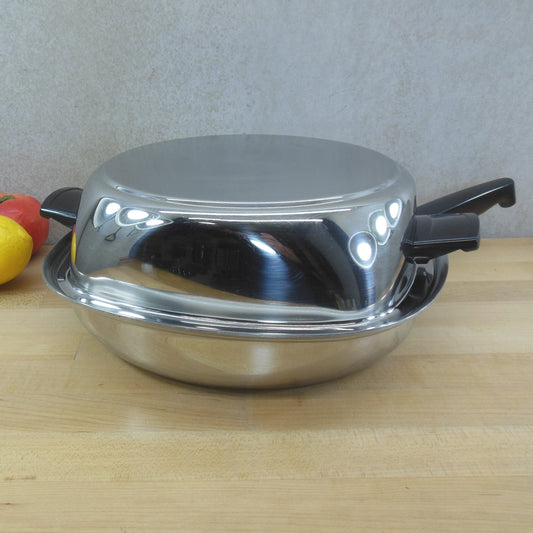 Aristo-Craft West Bend 11.75" Stainless Fry Pan Skillet & Combo Cook Lid