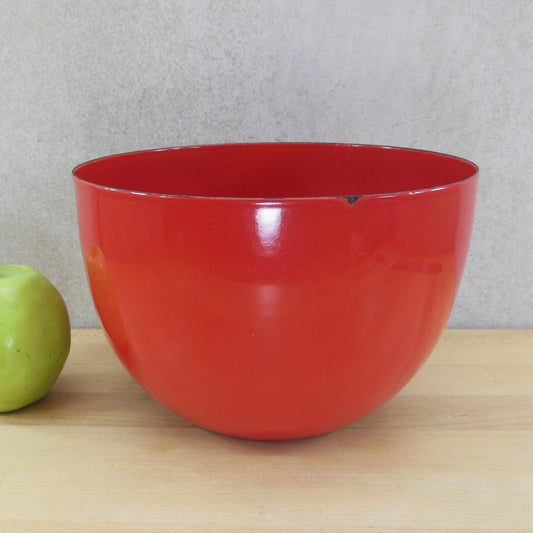 Arabia Finel Finland Enamelware Bowl Solid All Red