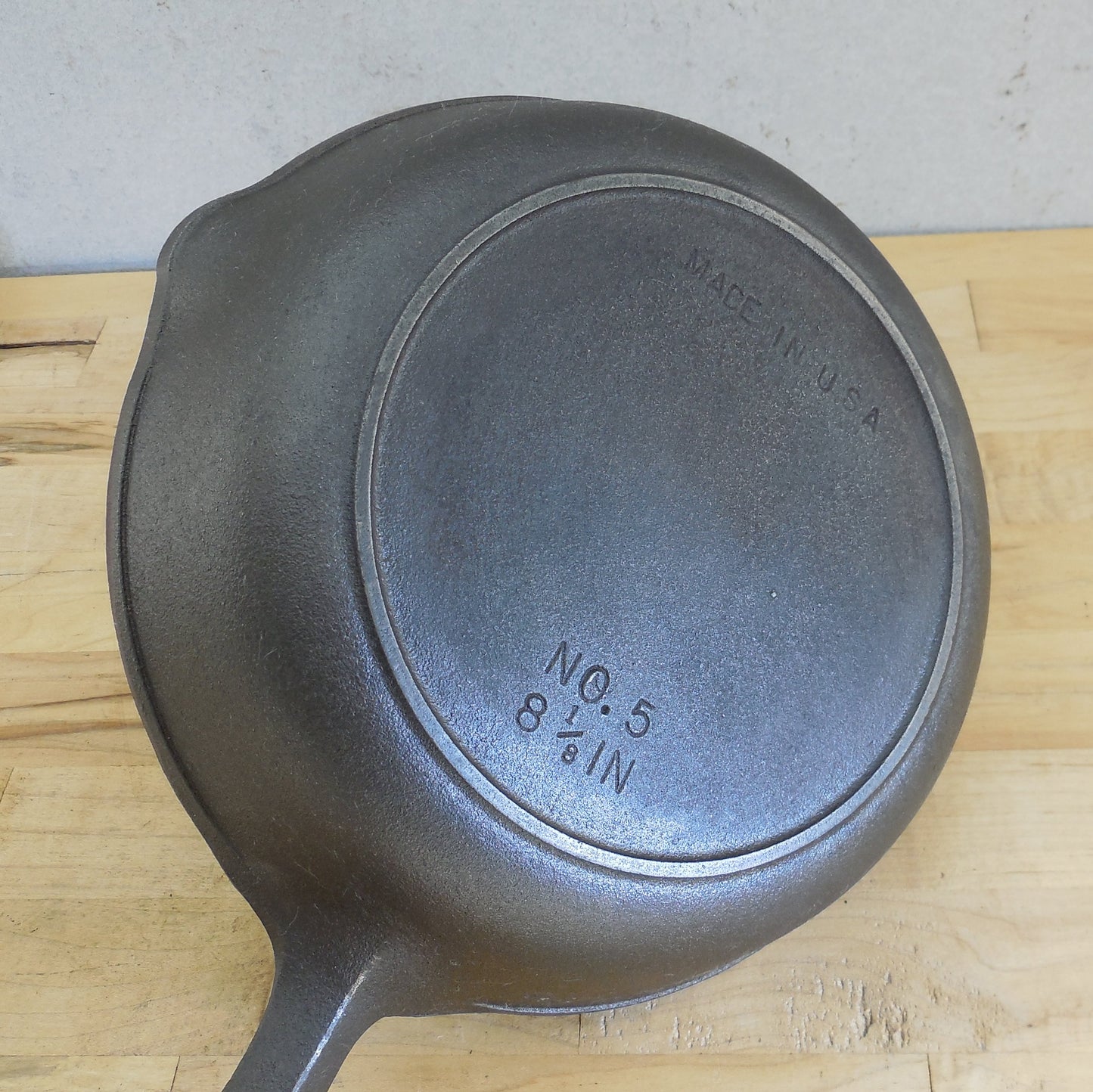 BSR Birmingham Stove & Range Cast Iron No. 5 Skillet Fry Pan 8-1/8" Restored