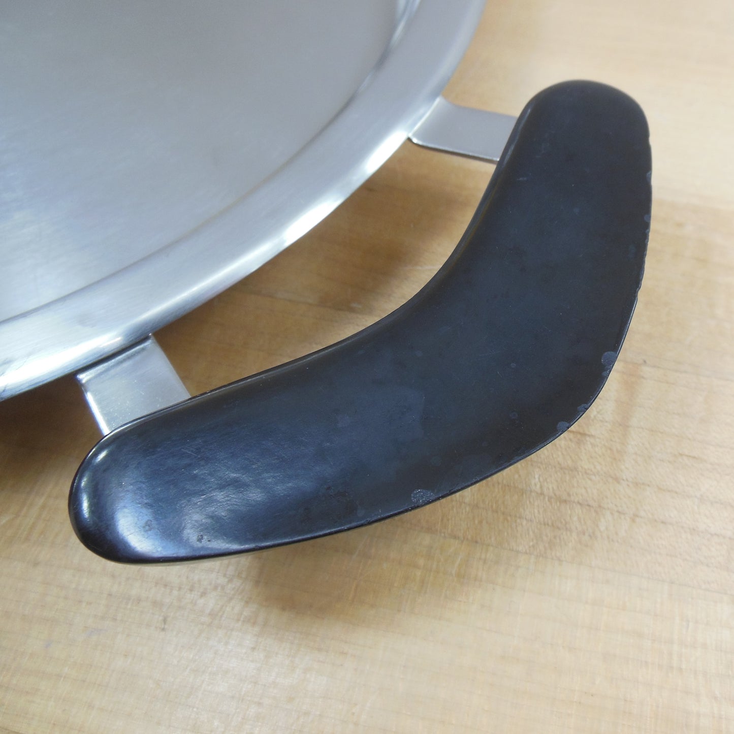 AMC Germany Stainless Thick Disc 11" Griddle Pan Boomerang Handles 7069 Used