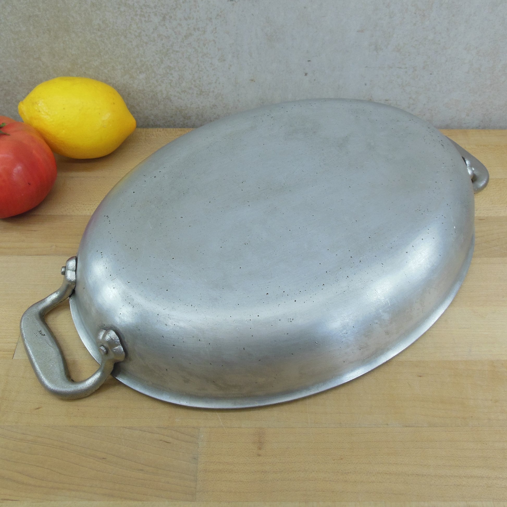 All-Clad Style Stainless Aluminum Oval Au Gratin Pan 12" Vintage