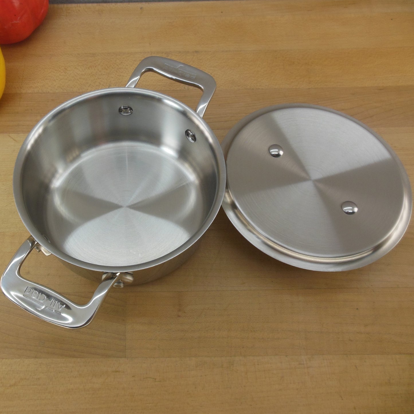 All-Clad Metalcrafters Stainless 0.5 Quart Mini Cocotte Pot Lid Unused