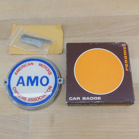 Renamel England AMO American Motors Owners Assoc. Badge Boxed NOS New Old Stock