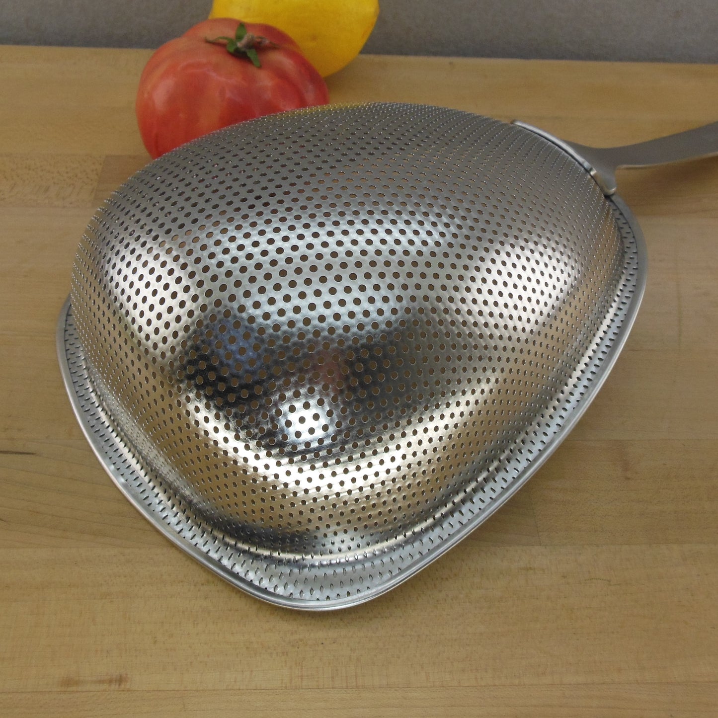 Amco Korea Rust Proof Stainless Long Handle Pasta Strainer 8147 Used