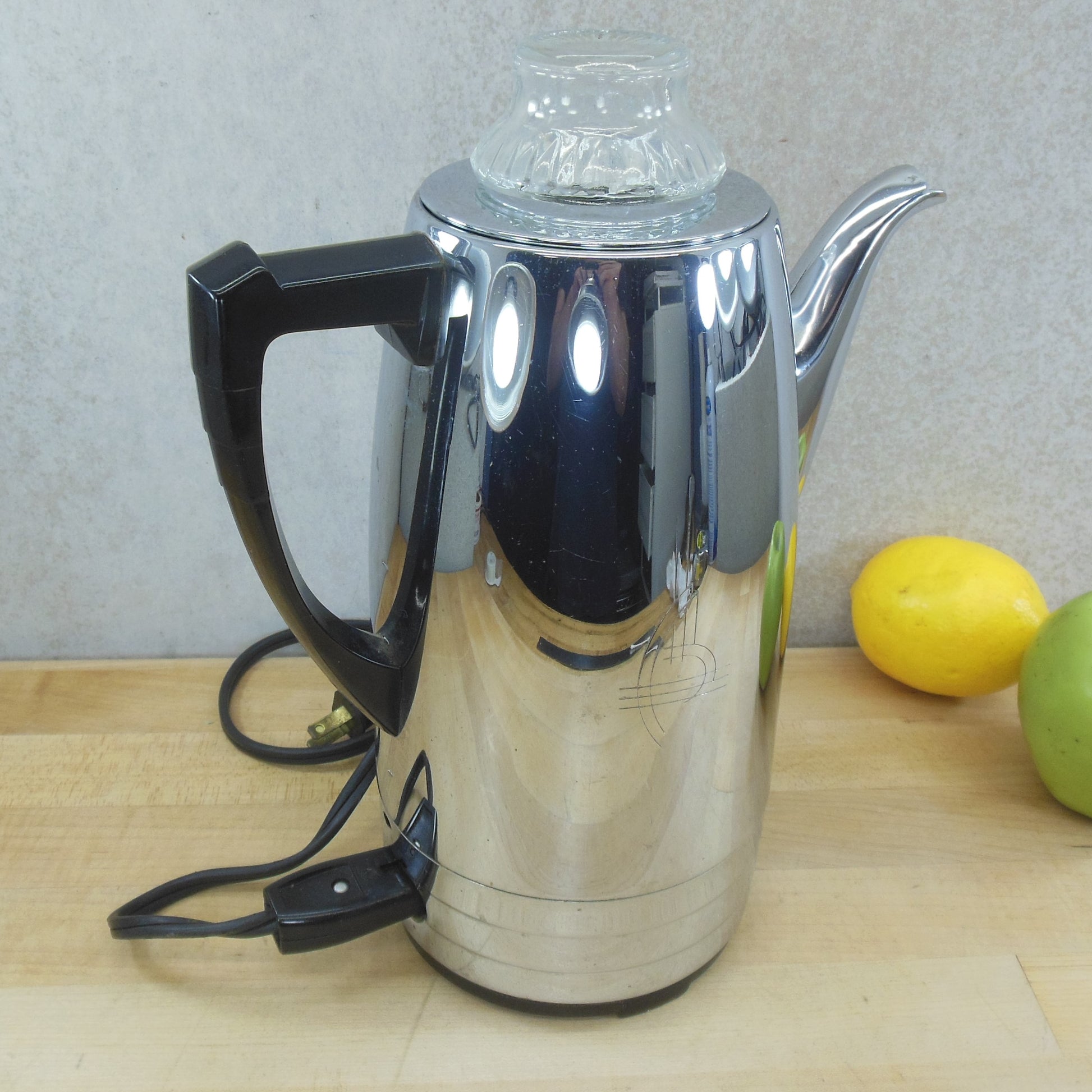 Sunbeam 1950's Coffee Master Chrome Percolator Pot 8 Cup - Model AP Vintage