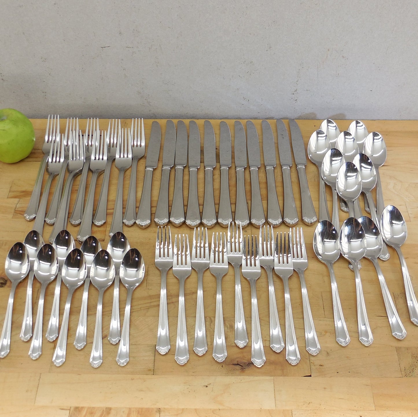 Lenox Archway Glossy Stainless Flatware 52 Piece Lot Partial Set