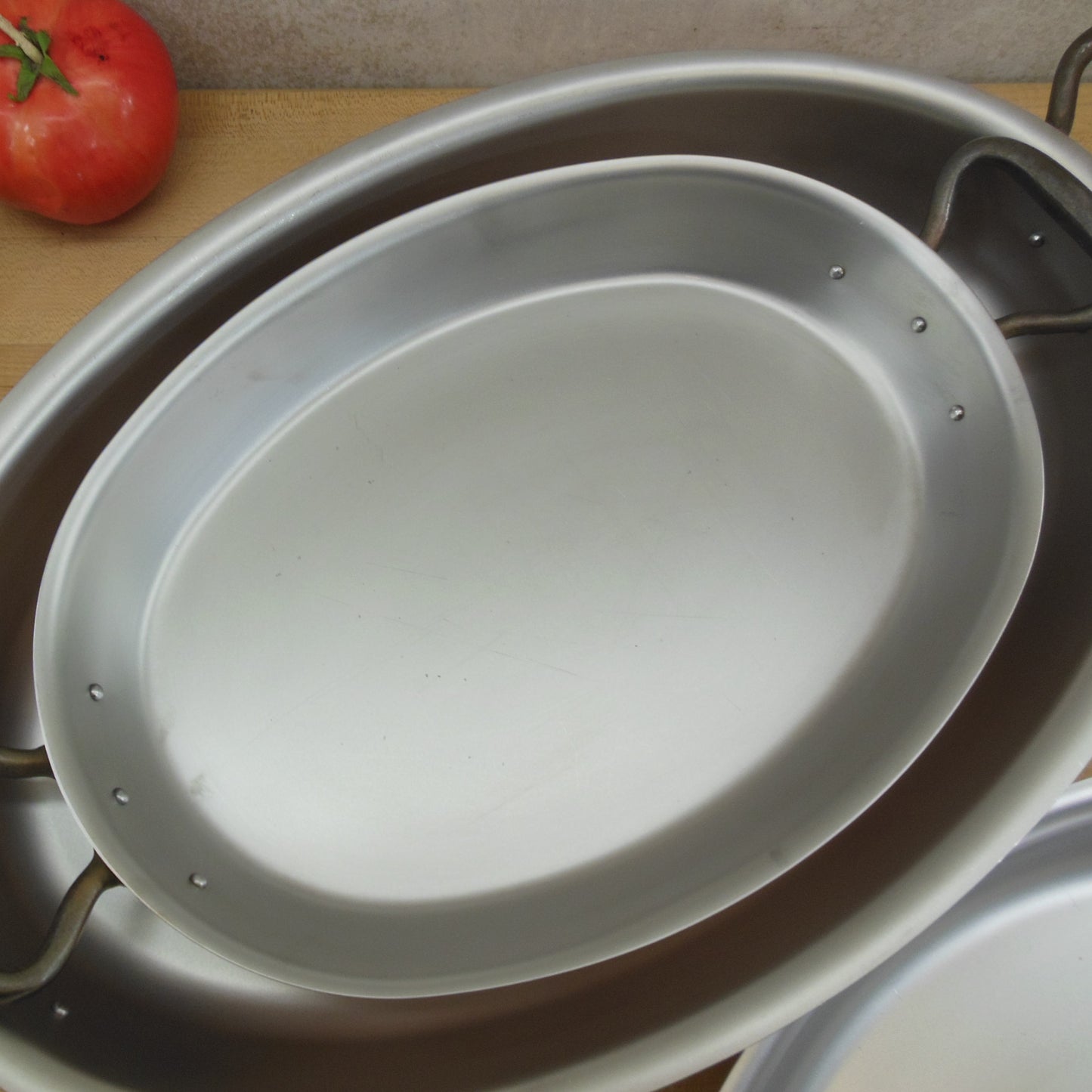 Falk Culinair Belgium Classic Copper Stainless Oval Au Gratin Pans 3 Set pre-owned