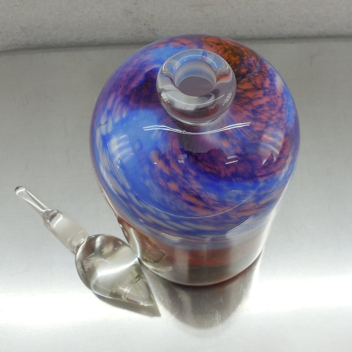 Chris Pantano "Outback" Landscape Art Glass Perfume Bottle 609-99 Signed Opening
