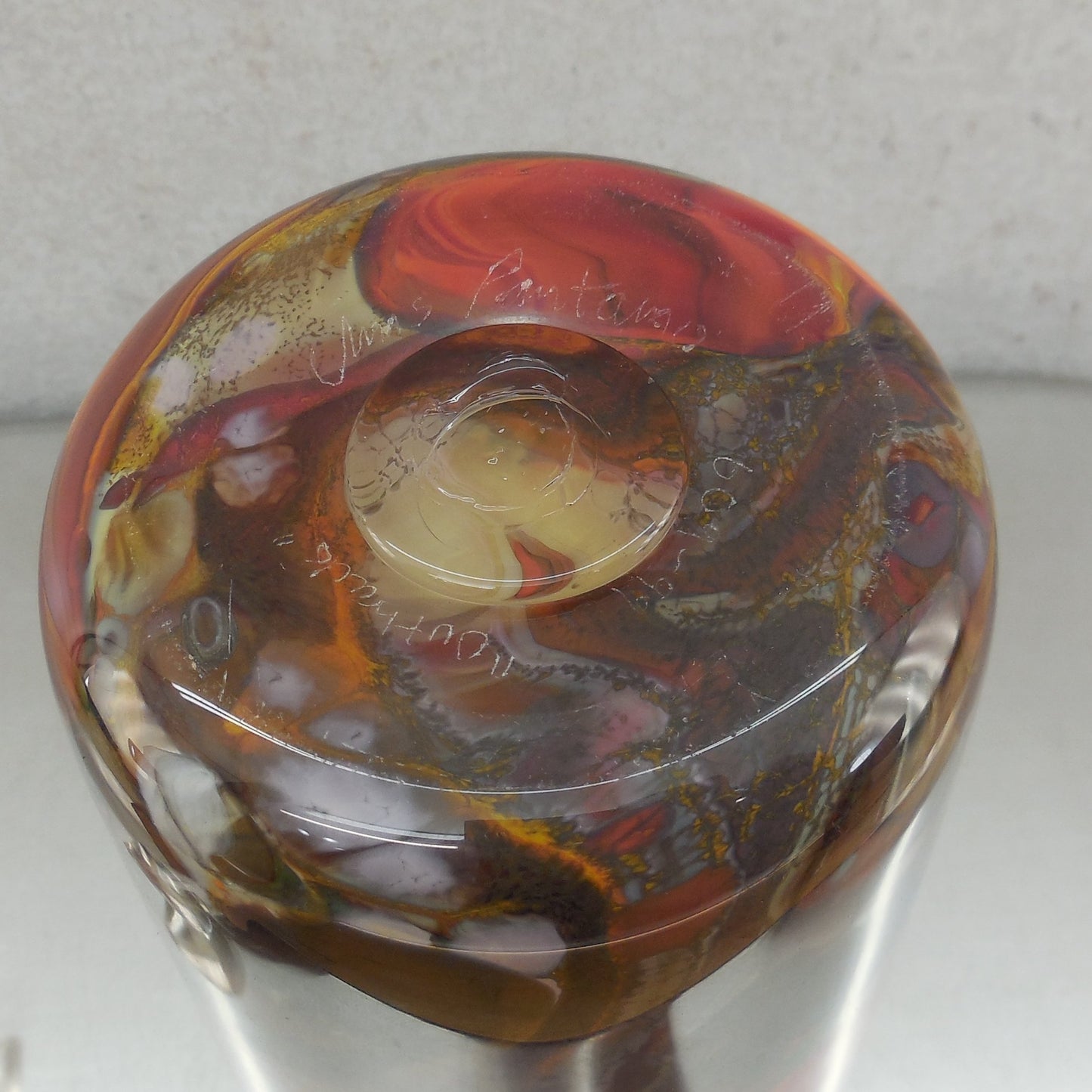 Chris Pantano "Outback" Landscape Art Glass Perfume Bottle 609-99 Signed Maker Mark
