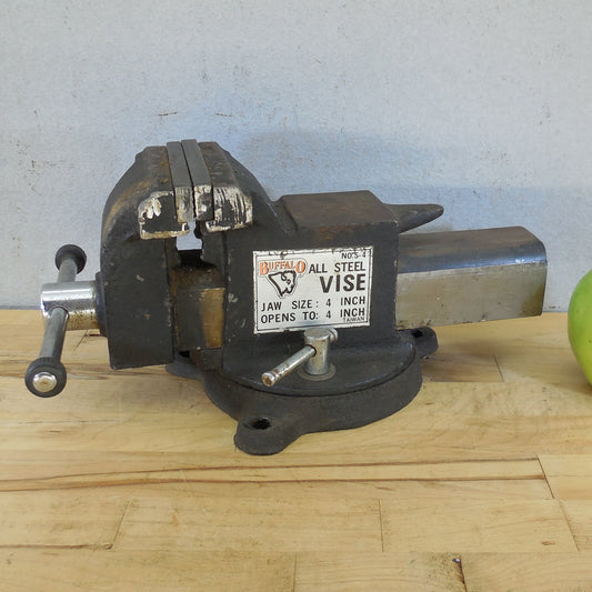 Buffalo Brand All Steel Bench Vise 4" Anvil Pipe Clamp 16.3 lbs. No. S4