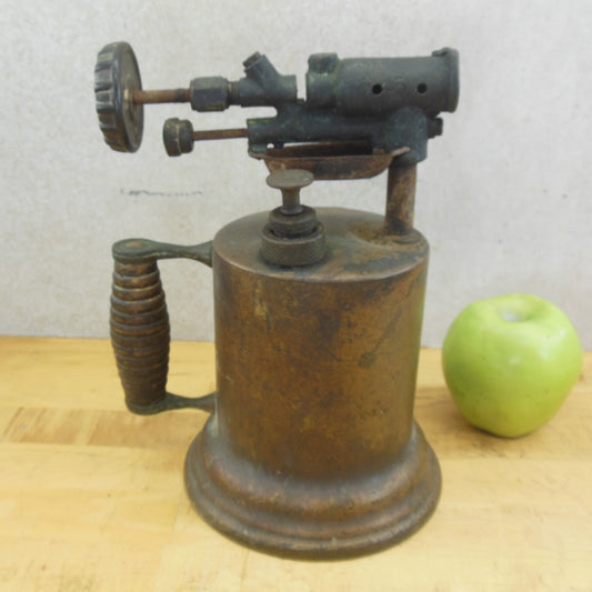 S45 Antique Brass Iron Blow Torch Unrestored