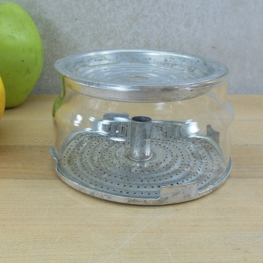 Pyrex Flameware Coffee Pot Percolator 4 & 6 Cup - 3 Piece Grounds Basket Glass Aluminum