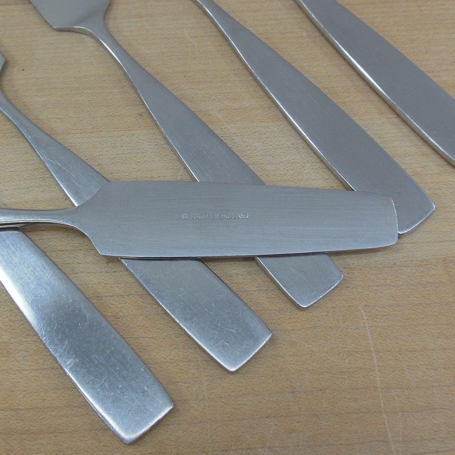 Towle Lauffer Bedford Holland Stainless Flatware - 6 Butter Spreader Knives used