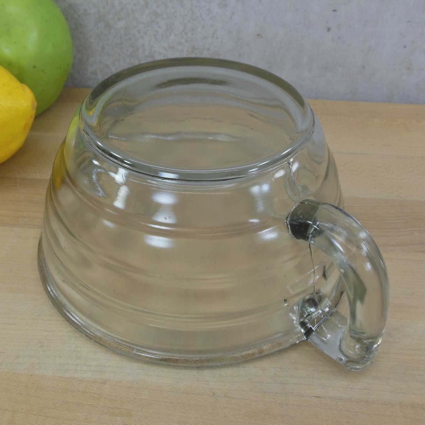 Unbranded Clear Glass Beehive Reamer Juicer Base Bowl used