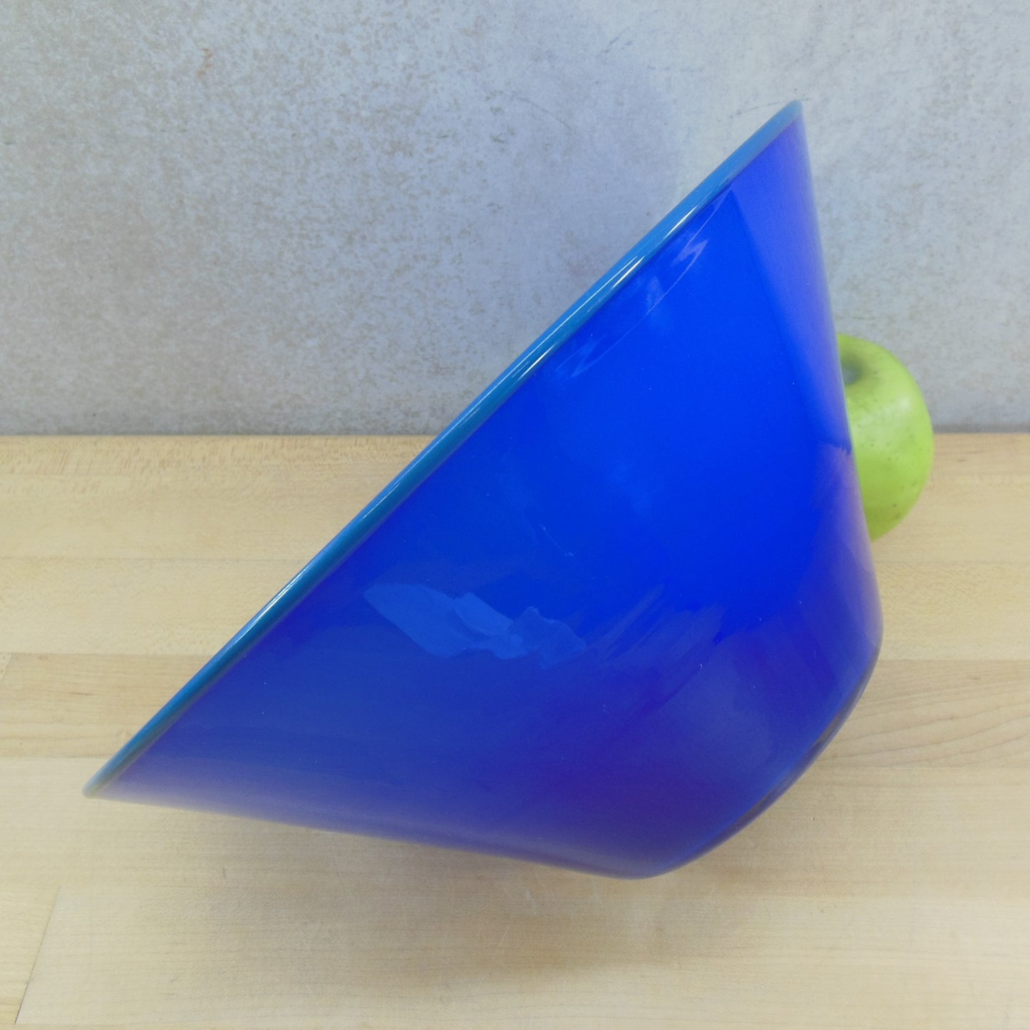 John Burchetta 1994 Signed Art Glass Bowl Cobalt Blue Tapered vintage