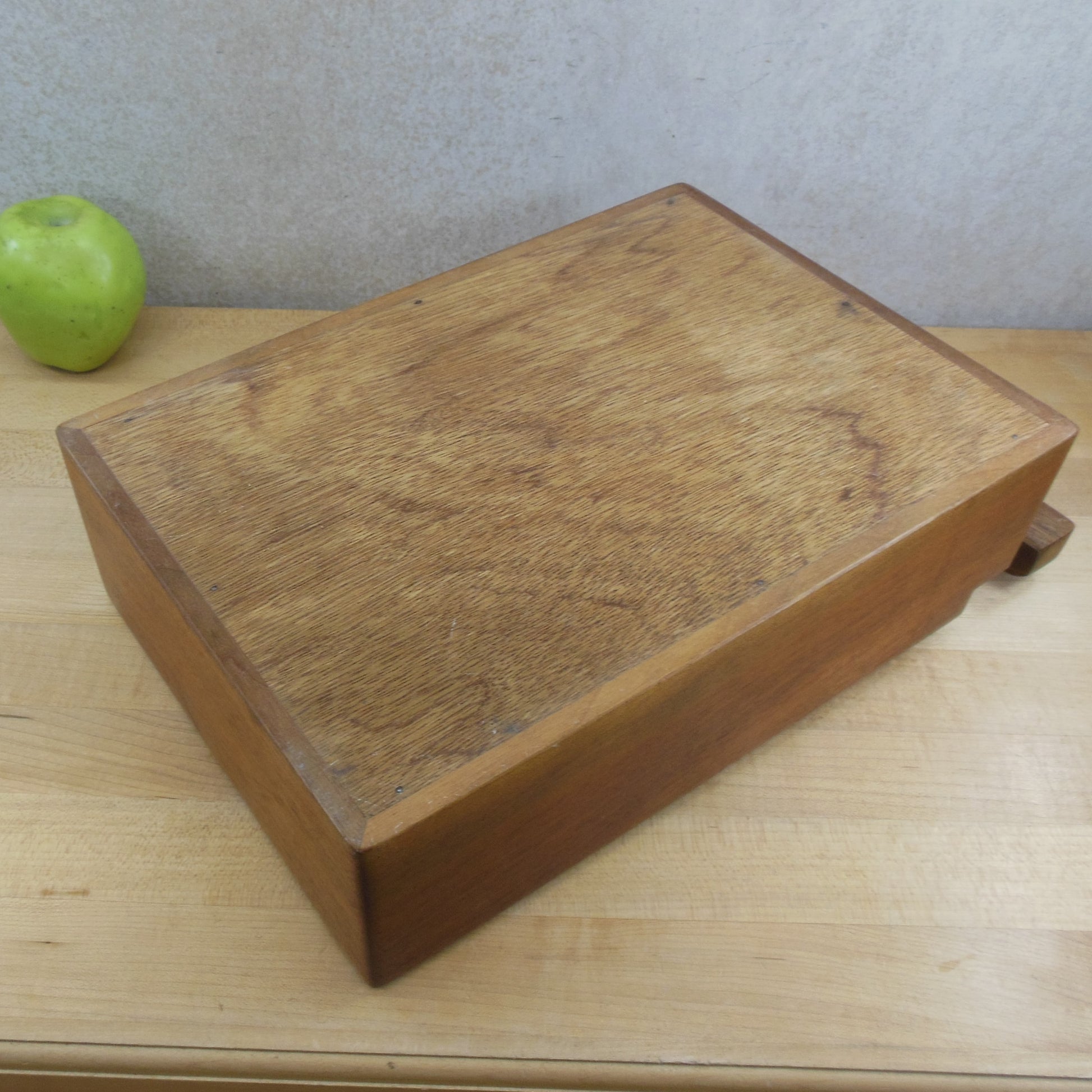 Unsigned Artisan Made Exotic Herringbone Trinket Storage Box Used