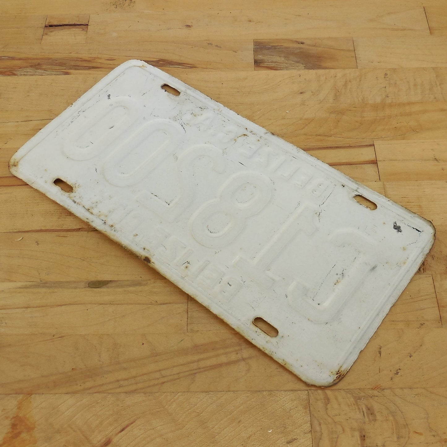 Belize City License Plate Tag - C18200 Black Cream