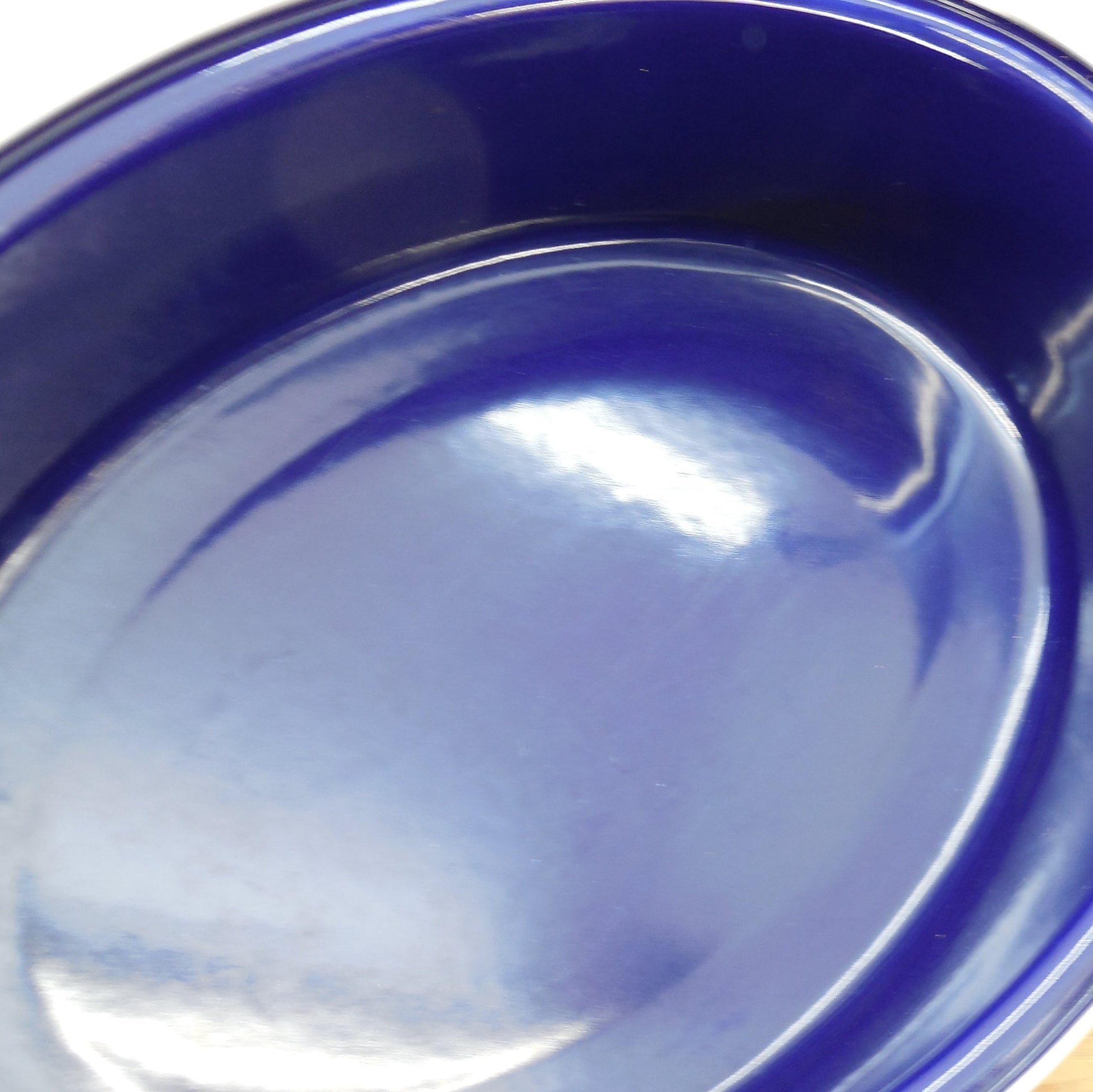 Chantal Germany Blue Enamelware Oval Roaster 5.5 Quart Stainless Rim Cleaned