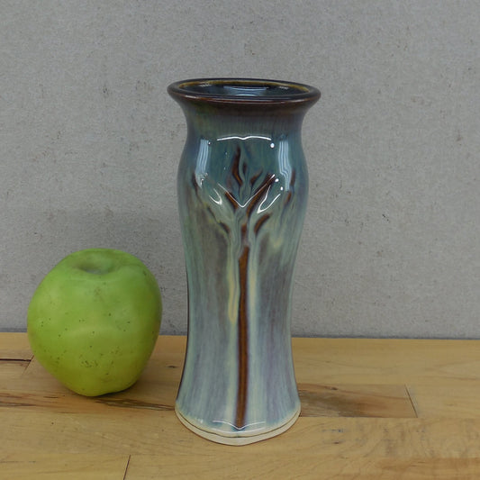 Bill Campbell Studio Pottery Flambeaux Lotus Vase 7.5"