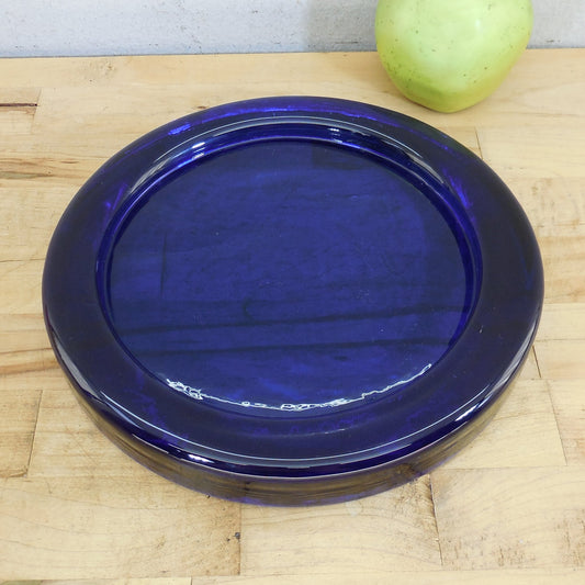 Unbranded Thick Cobalt Blue Glass Underplate Dish Candles Plants