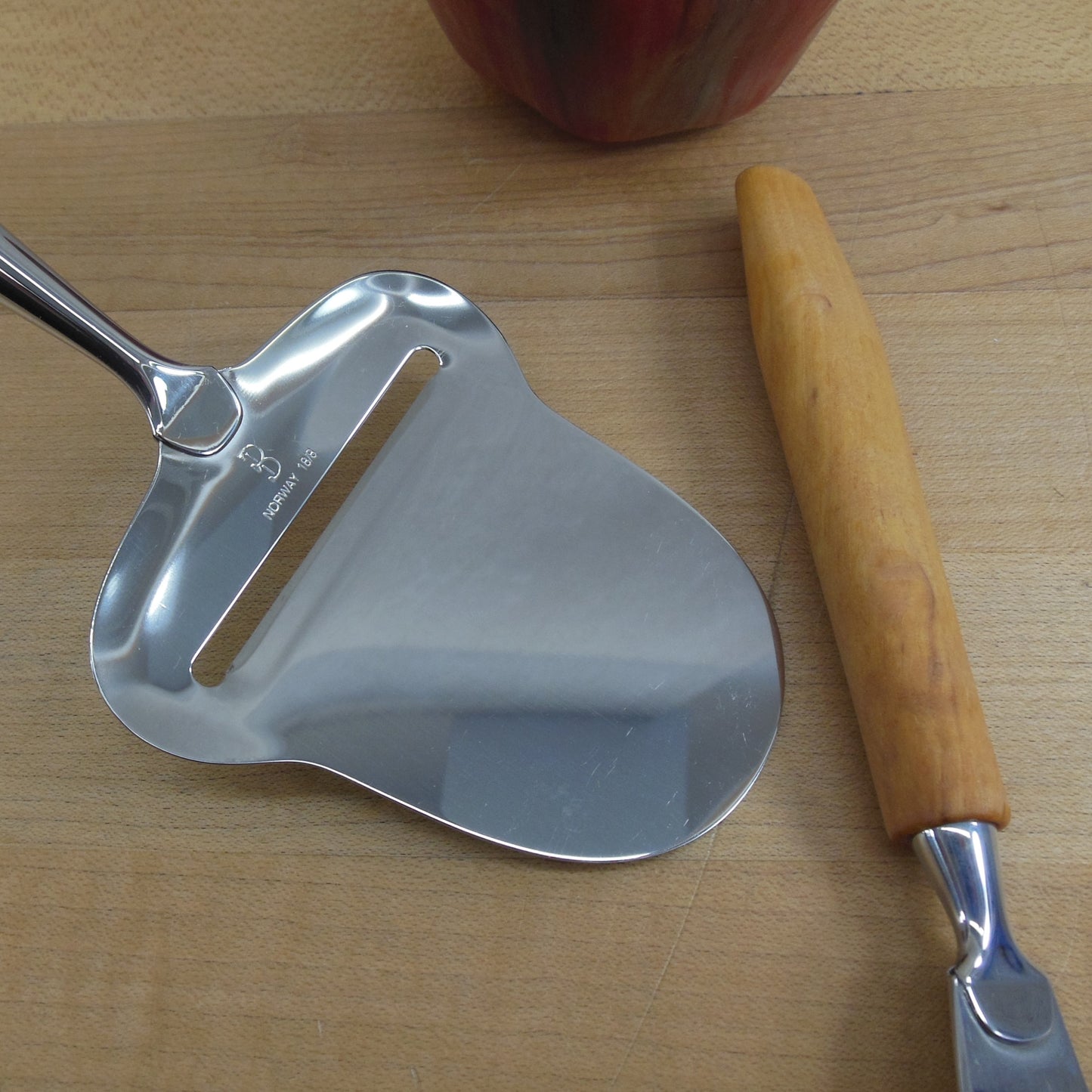 Bjorklund Norway 188 Stainless Cheese Slicer Plane & Spreader Knife