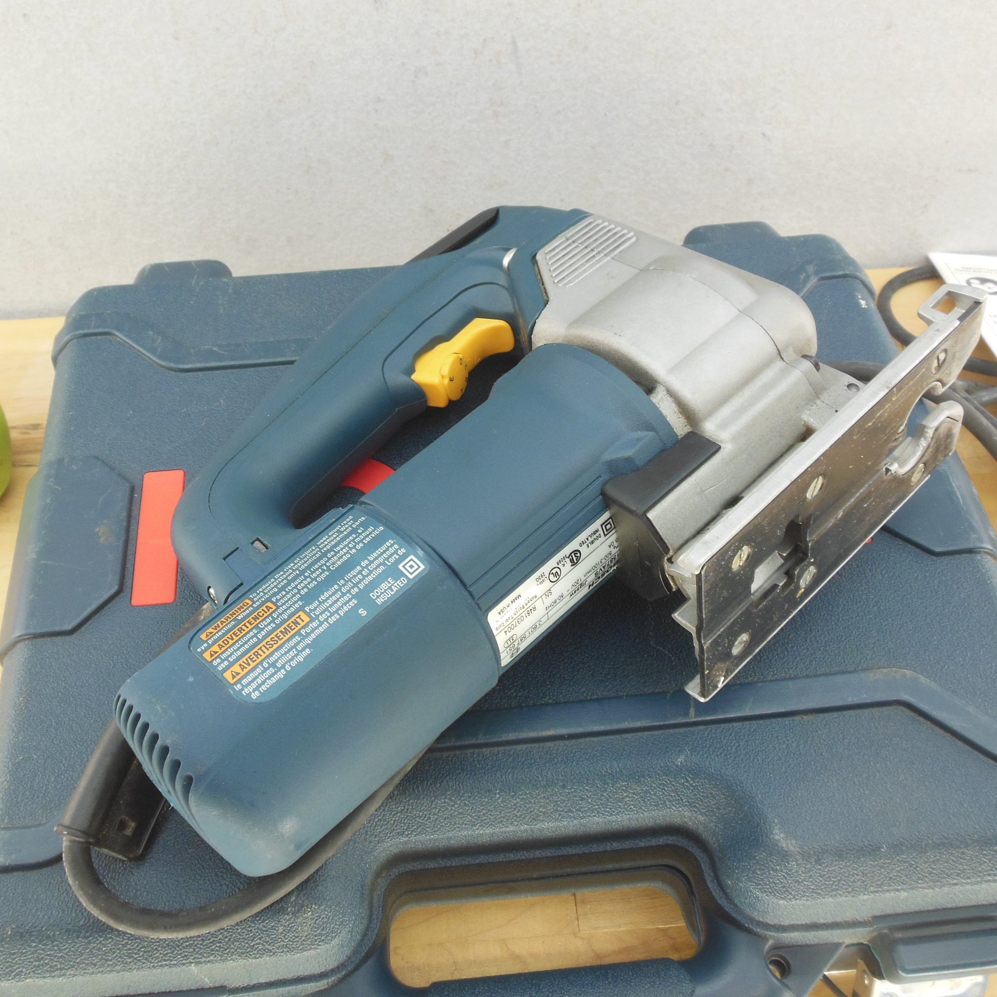 Bosch 1587AVS Variable Speed Top-Handle Corded Jigsaw & Case Manual Blades EUC