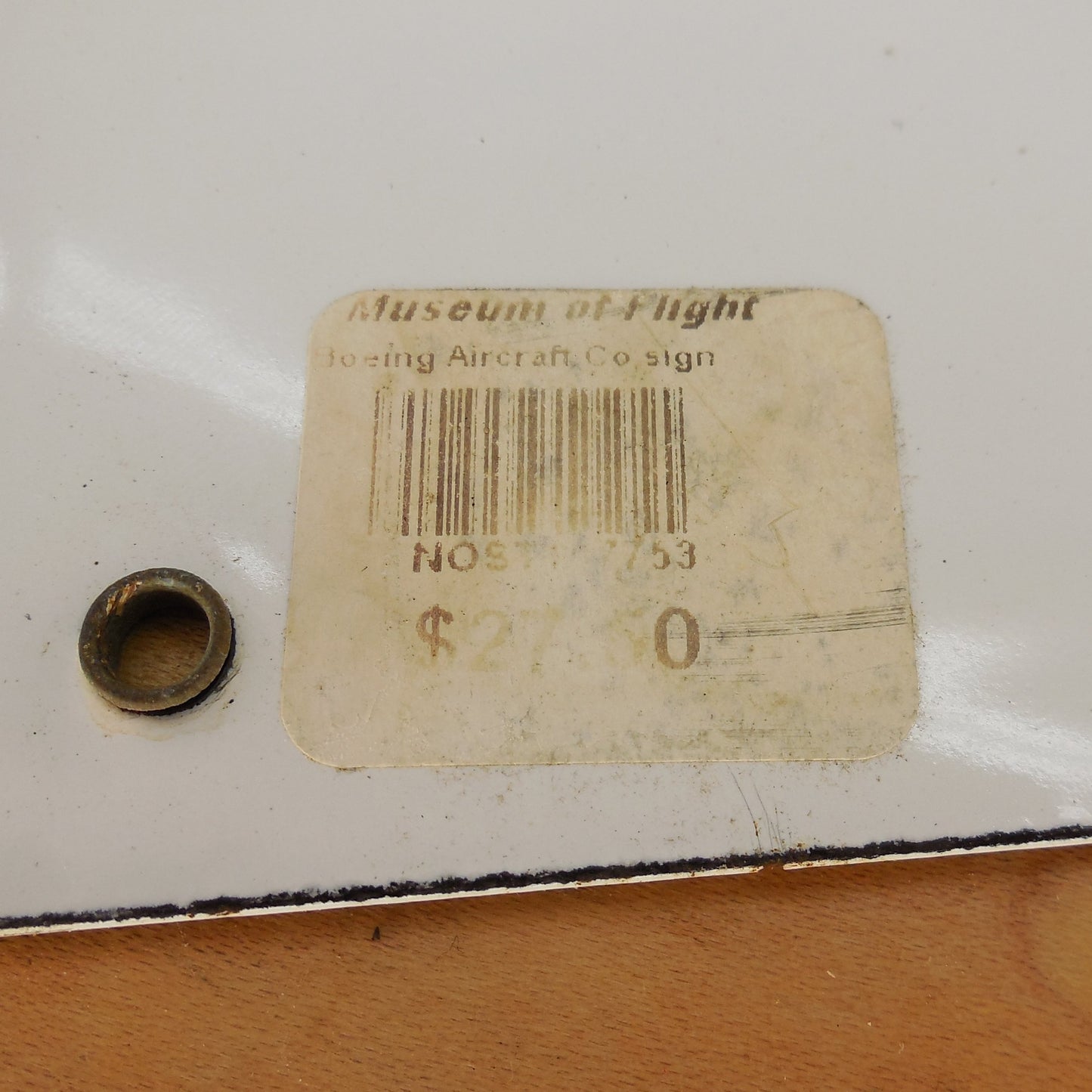 Boeing Aircraft Co. Seattle Heavy Porcelain Steel Sign 9x12 label