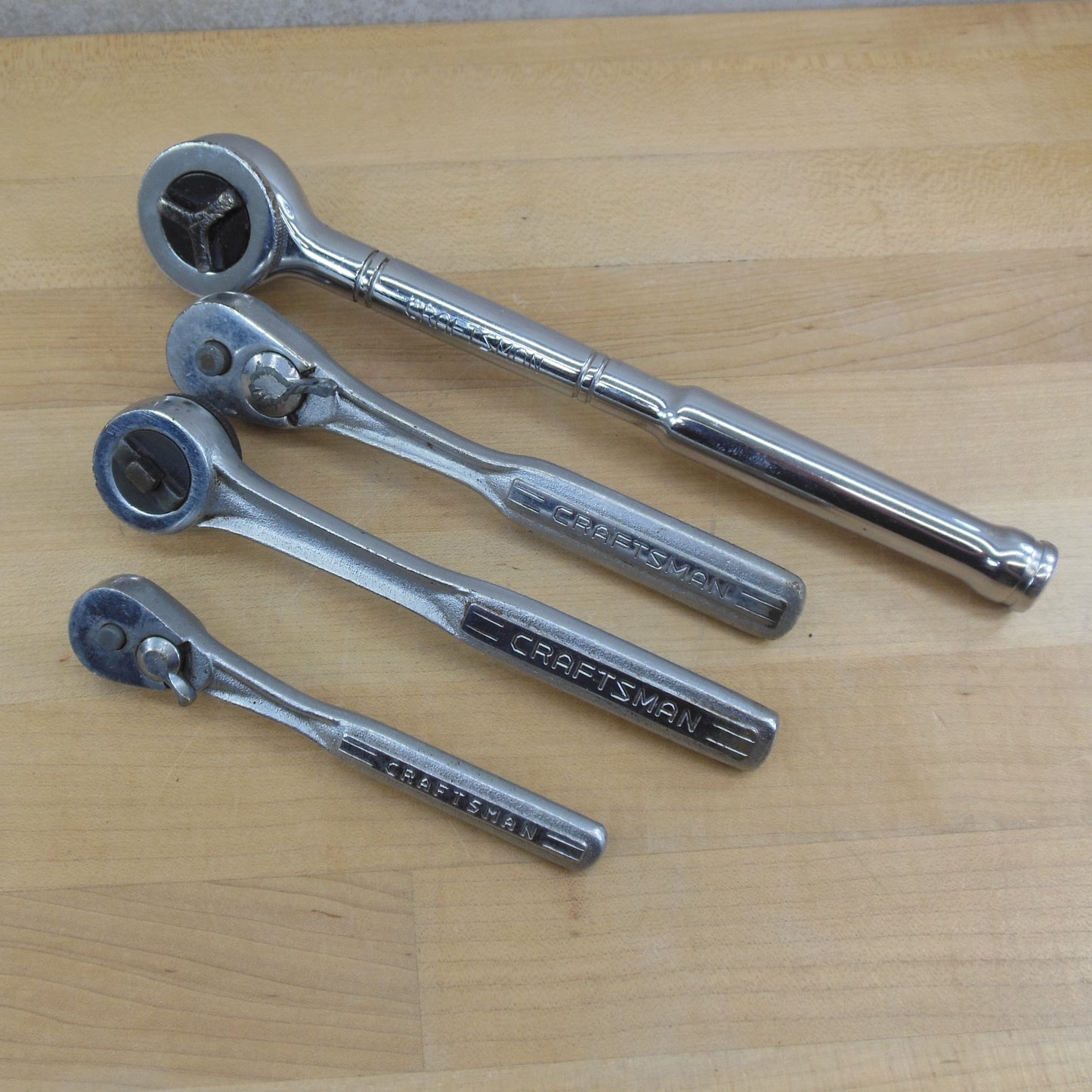 Craftsman Socket Rachet Wrench 4 Lot  1/4" 3/8" 1/2" Drive