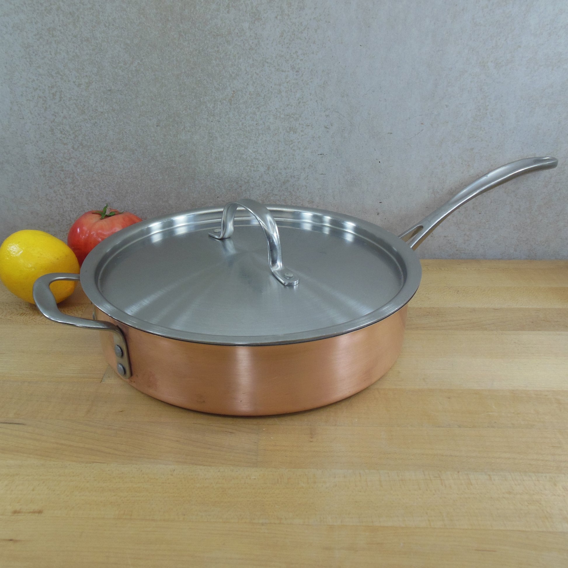 Calphalon 3 Quart Sauté Pan 5003 & Lid Copper Stainless